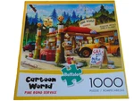 Buffalo Puzzle Cartoon World Pine Road Service 1000 Piece #11525 Nib Open. Fixed Price $12.00.