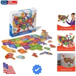 Magnetic U.s. Map Puzzle - Educational Of The America, Geography Matc.... Fixed Price $32.79.