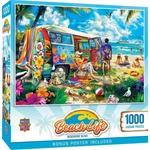 Masterpieces Jigsaw Puzzle; Beachside Bliss By Cameron Gray 1000 Pcs. Fixed Price $16.95.