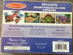 Melissa & Doug Wooden Jigsaw Puzzles Box 4 12 Piece Dinosaur. Fixed Price $6.50.