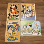 4 Vintage Playskool Wooden Puzzles Disney Fisher-price Kinder Care. Fixed Price $34.99.