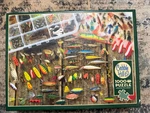 New Sealed Cobble Hill 1000 Piece Jigsaw Puzzle "fishing Lures" Random Cut. Fixed Price $15.33.
