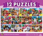 Masterpieces - Wild & Whimsical Jigsaw Puzzle Collection 12 Pack. Fixed Price $29.99.