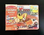 Melissa & Doug Wooden Chunky Puzzle Construction 6 Pc Cement Dump Tractor New. Fixed Price $20.00.