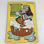 Vintage Tonka Pound Puppies Wooden Tray Puzzle Rub-a-dub-dub Tub 1987 Golden. Fixed Price $21.21.