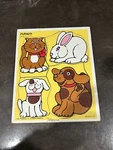 Vintage Playskool Wooden Puzzle My Pets 180-08 4 Pieces 1985. Fixed Price $7.99.