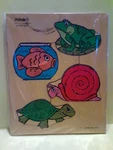 Playskool Water Pals 4 Pieces 180-11 Wooden Puzzle, Vintage Toy. Fixed Price $16.99.
