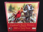 New Sunsout 'cardinal's Rustic Retreat' By Janene Grende 500 Piece Jigsaw Puzzle. Fixed Price $18.99.