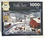 Lang Mary Singleton Snowy Farm Folk Art Americana 1000 Piece Jigsaw Puzzle New. Fixed Price $26.99.