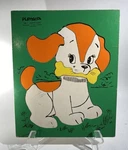 Vintage Playskool Puppy Love Dog Wooden Puzzle #165-1 (9 Pieces, Ages 2 To 5). Fixed Price $15.00.