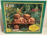 Milton Bradley 1999 Junior Puzzle Puppies Wagon Jigsaw 100 Pcs Sealed Box. Fixed Price $6.99.