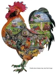 Sunsout "rule The Roost" 1000-PIECE Rooster-shaped Jigsaw Puzzle 27"X 36" Bnib. Fixed Price $22.99.