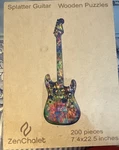 Wooden Jigsaw Puzzle For Adults By Zenchalet - 200 Pieces Guitar Nib. Fixed Price $23.00.
