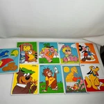Vintage 1980S Playskool Wooden Puzzles Disney Miss Piggy Flintstone Shirt Tale. Fixed Price $49.99.
