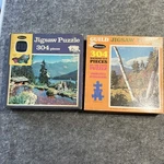 2 Vintage Whitman Guild Puzzles - Complete Mountain Scenes 304. Fixed Price $25.98.