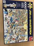 Jumbo Jan Van Haasteren Comic Queued Up Jigsaw Puzzle (1000 Piece) 2014. Fixed Price $14.99.