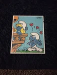 Vintage Playskool Romeo #325-6 Wooden Puzzle 12 Pc 1982 Smurfette. Fixed Price $9.00.