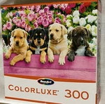 Colorluxe 300 Pc Roseart Jigsaw Puzzle American Staffordshire Terrier Puppies. Fixed Price $8.00.