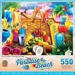 Masterpieces - Paradise Beach Picnic On The 550 Jigsaw Puzzle. Fixed Price $16.99.