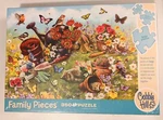 Cobble Hill Garden Spring Scene 350 Different Size Family Pieces Jigsaw Puzzle. Fixed Price $18.97.
