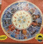 Vntg Round 20 1/2 Jigsaw Puzzle 440 Pc Signs Of The Zodiac Used Missing. Fixed Price $14.99.