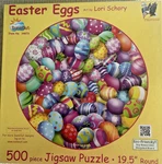 Sunsout Round 19.5 Inch Jigsaw Puzzle Easter Eggs By Lori Schory. Fixed Price $29.99.