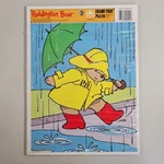 Paddington Bear Tray Puzzle Rain Umbrella Frame 1989 Golden Eden 12 Pieces Vtg. Fixed Price $8.98.