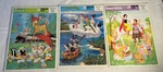 Vtg Lot Of 3 Golden Frame Tray Puzzles Walt Disney. Bambi Peter Pan Snow White. Fixed Price $19.99.