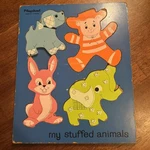 Vintage 70S Playskool Wooden Puzzle 155AN-15 Pc My Stuffed Animals TOYS2-4 Yrs. Fixed Price $9.99.