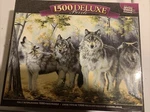 Mega Brands Deluxe 1500 Piece Puzzle Autumn Wolves Sealed. Fixed Price $14.00.