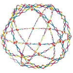 John N. Hansen Original Hoberman Sphere Plastic Expandable Toy Rainbow HS104. Fixed Price $55.98.