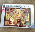 New/sealed - Ravensburger 1000 Piece Jigsaw Puzzle "vintage Games", 27" X 20". Fixed Price $19.95.