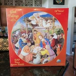 Rars Sunsout Glad Tidings Nativity Scene 500 Piece Round Puzzle 19. Fixed Price $34.95.