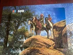 Vintage Frontier Days Storm Clouds Puzzle Milton Bradley 1992. Fixed Price $15.00.