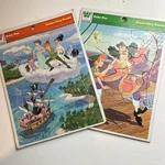 Vintage Whitman Walt Disney Peter Pan Frame Tray Puzzle Storybook Learning Tool. Fixed Price $22.00.