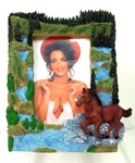 New Box - Running Brown 3D Picture Frame For 3.5 5" Photo Horses. Fixed Price $19.99.