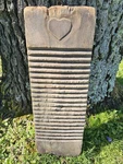 Antique Very Rare Primitive 19THC Wood Scrub Wash Board Carved Heart Granny Core. Fixed Price $125.00.