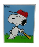Playskool Peanuts Snoopy Superstar Baseball Wooden Puzzle 230-17. Fixed Price $9.99.