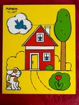 Vintage Playskool My House #180-01 Wood Puzzle 5 Pieces 2-3 Years. Fixed Price $11.00.