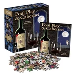 University Games Jigsaw Shaped Puzzle 1000 Pieces 23"X29"-FOUL Play & Cabernet. Fixed Price $30.10.