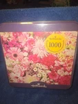 Hallmark 1000 Piece Jigsaw Puzzle "pink Assorted Flowers" Collectible Metal Tin. Fixed Price $14.99.