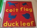 Vintage 1979 Lauri Foam Puzzle Set Words Educational Toy Textured Crepe With Box. Fixed Price $22.99.