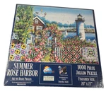 Sunsout Summer Rose Harbor 1000 Piece Jigsaw Puzzle By Diane Phalen Sealed New. Fixed Price $16.00.