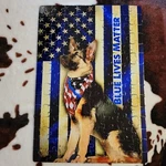German Shepherd Blue Lives Matter 120 Piece Custom Handmade Jigsaw Puzzle. Fixed Price $17.99.