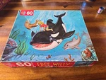 2 Rare Free Willy 60 Piece Puzzle Cartoon Complete Milton Bradley 1990S. Fixed Price $20.30.