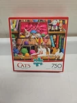 New Hard To Find! Buffalo 'cats Comfy Spot' 750-PIECE Puzzle 24"X18" Made Usa. Fixed Price $11.99.