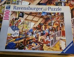Ravensburger Puzzle Grandma's Attic 192724 1000PC 20X27" Herring Germany 2011. Fixed Price $24.50.