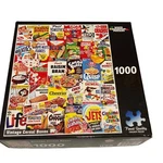 White Mountain Puzzles Vintage Cereal Boxes 1000 Pieces 20" 27" Jigsaw 1261. Fixed Price $12.99.