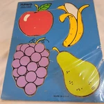Vintage 4 Pc Favorite Fruits Children Playskool Wooden Jigsaw Puzzle. Fixed Price $6.80.