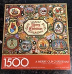 Springbok 1500 Pc Puzzle Merry Old Christmas By Bob Schneeberg PZL5940 / 1983. Fixed Price $29.99.